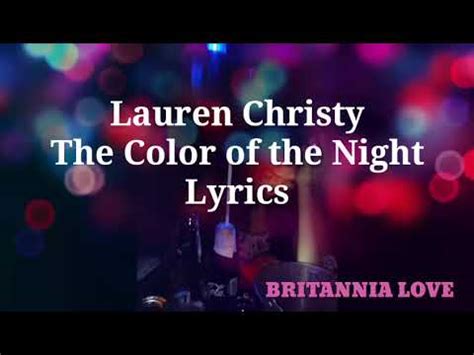 color of the night lyrics